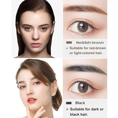 Waterproof 4-Point Microblading Eyebrow Pen with Fork Tip Applicator