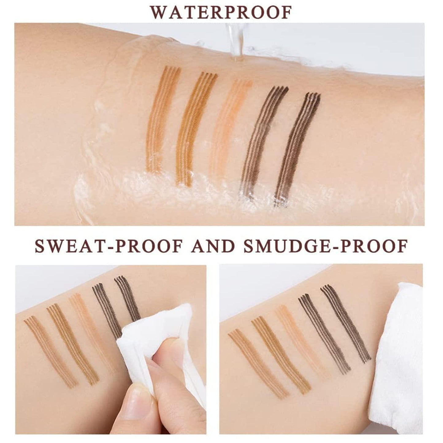 Waterproof 4-Point Microblading Eyebrow Pen with Fork Tip Applicator
