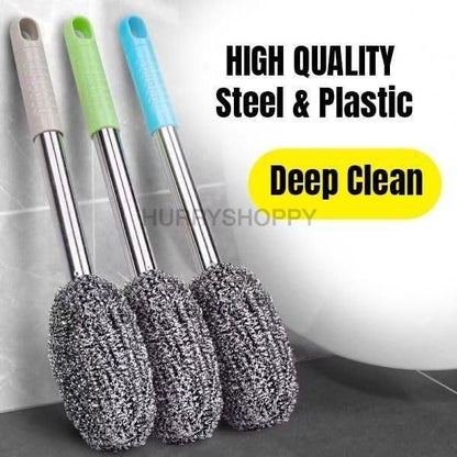 Long Handle Bottle and Jar Toilet Cleaner Brush