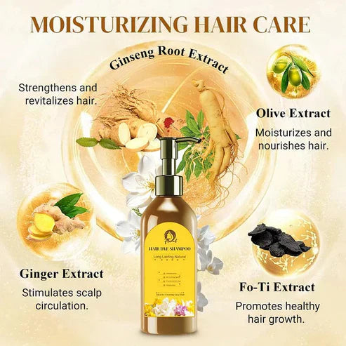 Japanese Long Lasting Natural Hair Dye Shampoo (Buy 1 Get 1 FREE 😍)